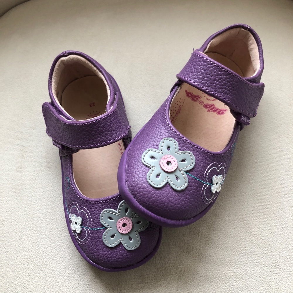 Pediped PURPLE Mary Jane BABY GIRL walker shoe